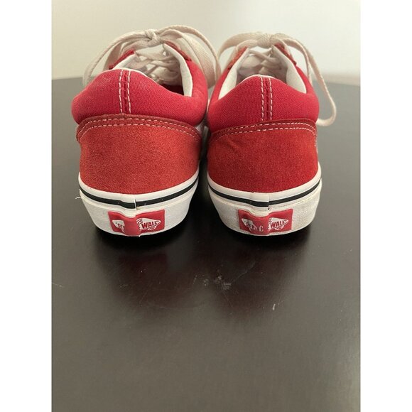 VANS- Kids Suede and Canvas Skater Shoes-size 3 Red & White - Off the Wall - Picture 4 of 6